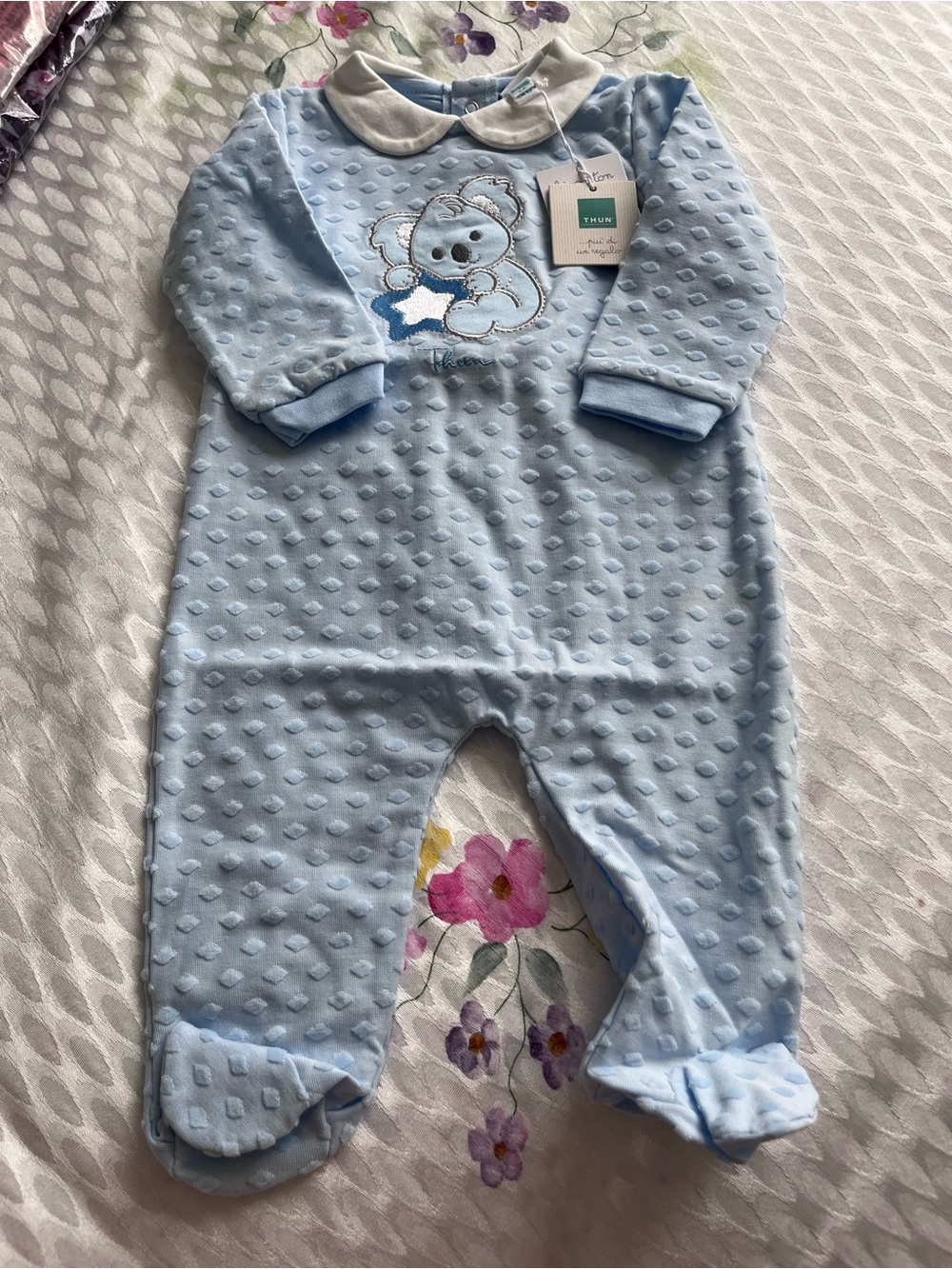 Baby Blue Koala Footed Pajamas - Soft Plush Sleepwear